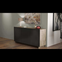 CREDENZA CARLILE ANTRACITE E ROVERE CHIARO
