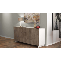 CREDENZA CARLILE BIANCO E ROVERE CHIARO