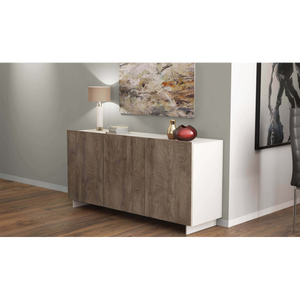 CREDENZA CARLILE BIANCO E ROVERE CHIARO