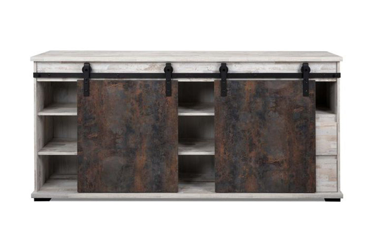 Madia Tromso con 2 ante e 2 cassetti Willow e Acero invecchiato, ZFRSEVIMAD2A2C