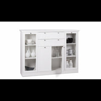 Credenza Landwood 53 bianca con vetrina
