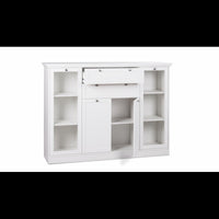 Credenza Landwood 53 bianca con vetrina
