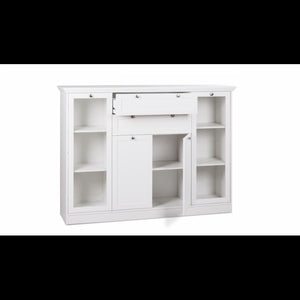 Credenza Landwood 53 bianca con vetrina
