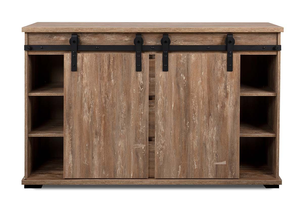 Madia Tromso con 2 ante e 3 cassetti in finitura Rovere anticato, ZFRMZN01B