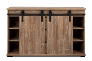 Madia Tromso con 2 ante e 3 cassetti in finitura Rovere anticato, ZFRMZN01B