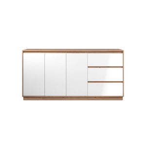 Credenza Phoenix 51A con 3 ante e 3 cassetti rovere e bianco 178x40x88H