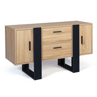IDMarket - Credenza PHOENIX in legno e nero