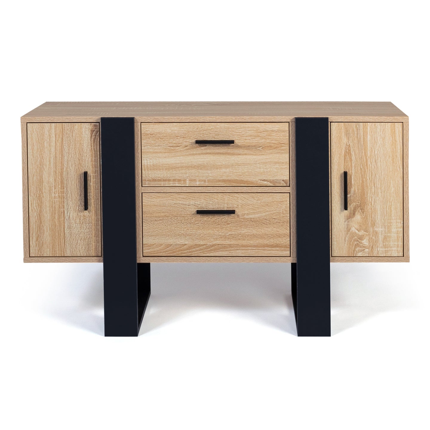 IDMarket - Credenza PHOENIX in legno e nero