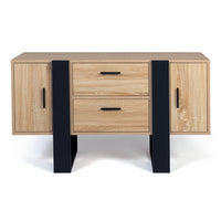 IDMarket - Credenza PHOENIX in legno e nero