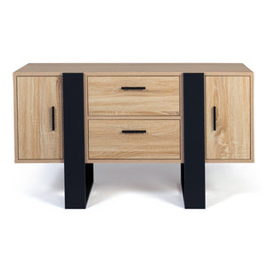 IDMarket - Credenza PHOENIX in legno e nero