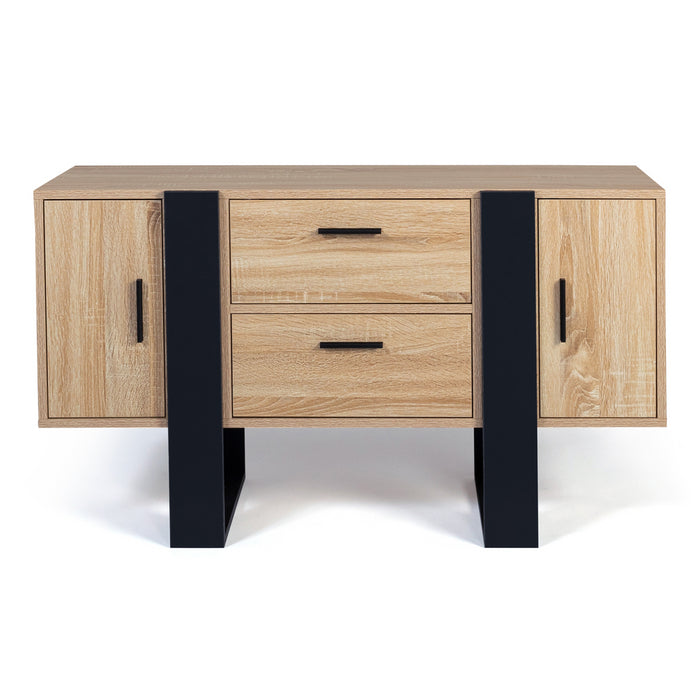IDMarket - Credenza PHOENIX in legno e nero