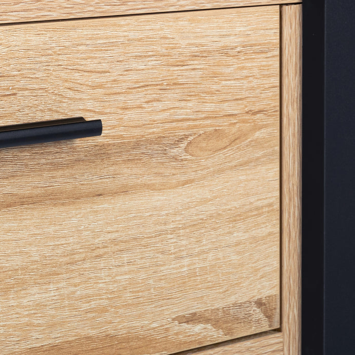 IDMarket - Credenza PHOENIX in legno e nero