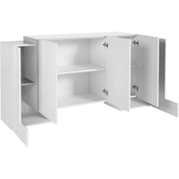 Credenza Pillon 170 2 Ante + 3 Ante Colore Bianco Lucido