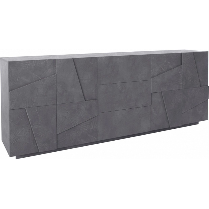 Credenza Ping 220 – 4 ante/3 cassetti – Ardesia