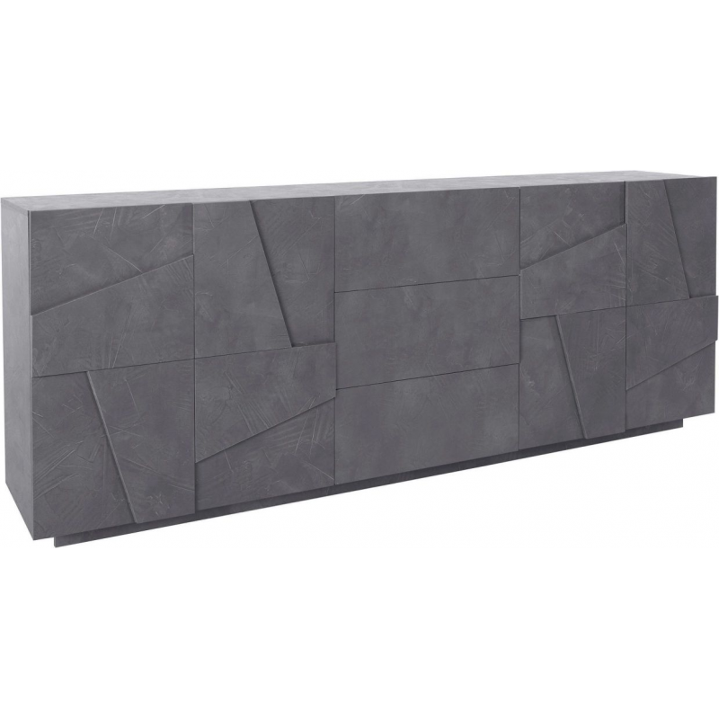 Credenza Ping 220 – 4 ante/3 cassetti – Ardesia
