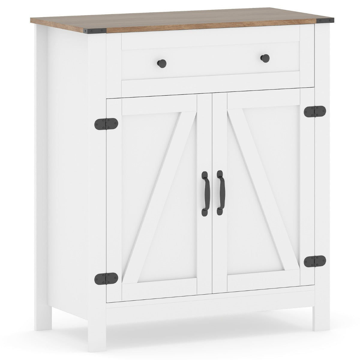 Armadietto da dispensa per cucina con cassetto e ripiano regolabile, Stazione per caff¨¨ da pavimento per sala da pranzo-Credenze buffet