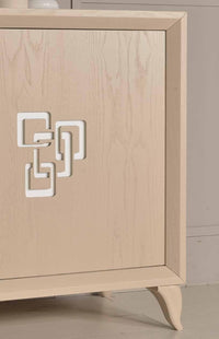 Credenza frassino laccato onice poro aperto 2 porte con zoccolo l.210 p.50 h.85