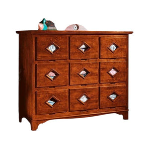 Cassettone in legno massello 9 cassetti misura l.147 p.55 h.119 (981) - Mobili 2G
