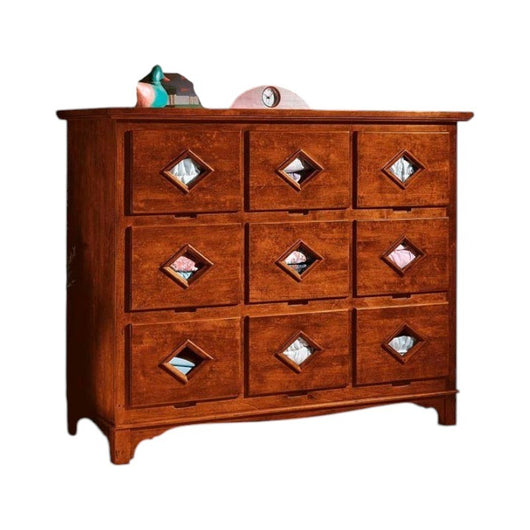 Cassettone in legno massello 9 cassetti misura l.147 p.55 h.119 (981) - Mobili 2G