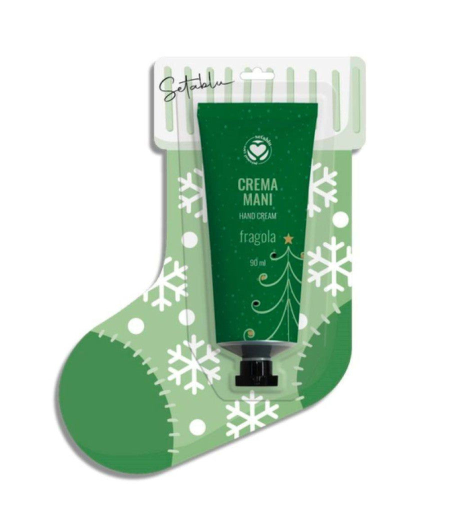 Crema Mani Fragola Seta Blu 100ml Idea Regalo Natale Confezione Calza Di Natale         