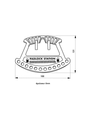 Cremagliera portatile in nylon per 12 lucchetti - THIRARD