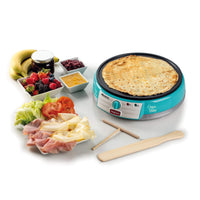 Crepes Maker Party Time - Piastra Antiaderente - 1000W - Azzurro