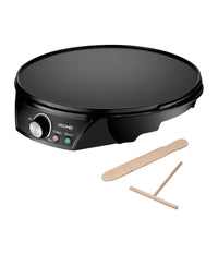 Crepiera Elettrica Macchina Per Crepes 1200 Watt Piastra 30 Cm Antiaderente         