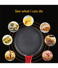 Crepiera Macchina Per Crepes 600 Watt Con Manico Piastra 20 Cm Antiaderente         