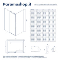 Box doccia 70x130 cm scorrevole vetro 8mm fumé profili nero opaco h195cm | Creta
