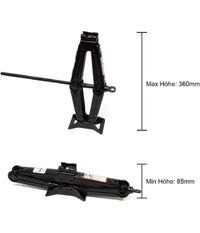 Cric A Pantografo Forbice Idraulico Sollevatore Auto Familiare Pickup 2000kg Nero         