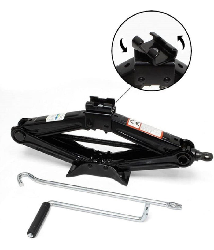 Cric A Pantografo Forbice Idraulico Sollevatore Auto Familiare Pickup 2000kg Nero         