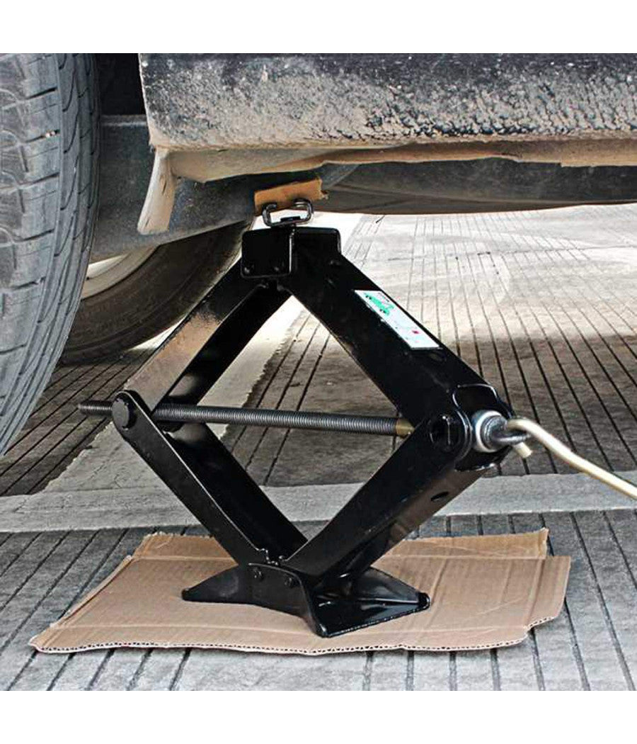 Cric Crick A Pantografo Manovella Sollevatore Manuale 1 Ton Auto Ruote 1000 Kg         