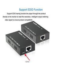 Hdmi Extender Ethernet Cavo Di Rete Lan Over Cat6 60 Metri Hdmi 3d Fullhd 1080p         