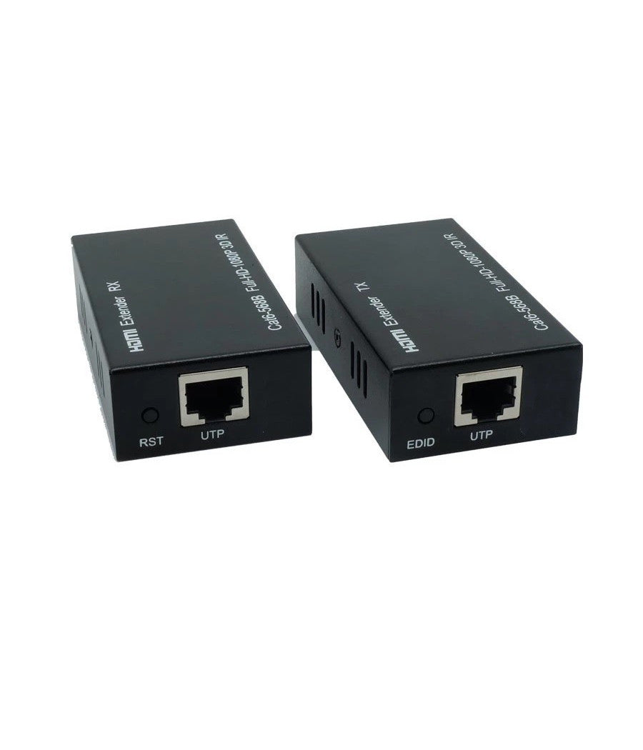 Hdmi Extender Ethernet Cavo Di Rete Lan Over Cat6 60 Metri Hdmi 3d Fullhd 1080p         