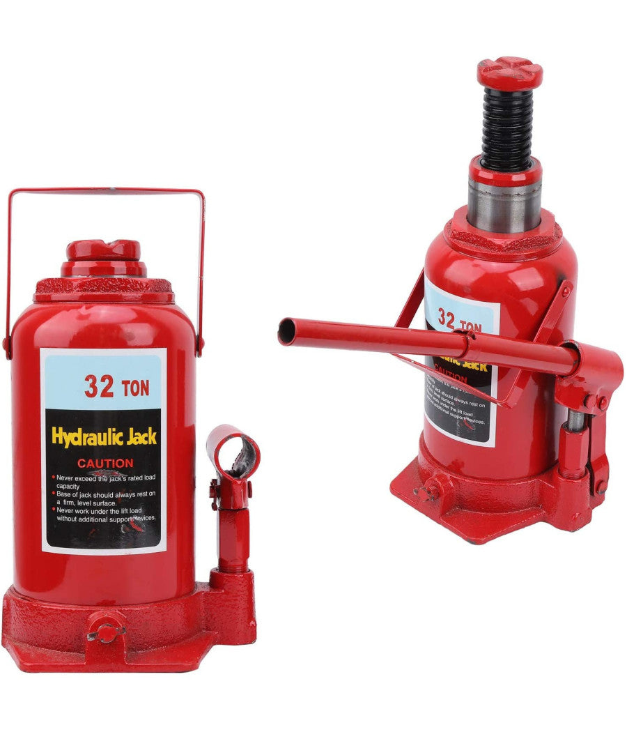 Cric-sollevatore Crick Idraulico A Bottiglia 32 T Tonnellate Martinetto Manuale         