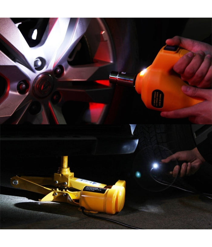 Trade Shop - Crick Elettrico Sollevatore Pantografo Auto 3 Ton 12v Avvitatore Impatto Bussole -