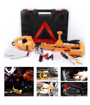 Trade Shop - Crick Elettrico Sollevatore Pantografo Auto 3 Ton 12v Avvitatore Impatto Bussole -