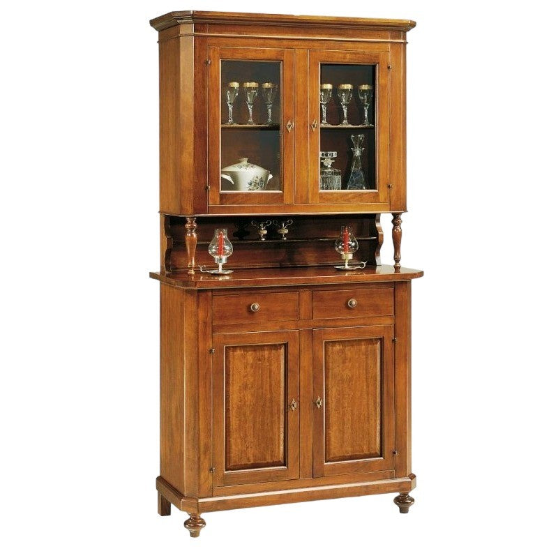 Cristalliera 2 ante napoletana legno massello finitura elite 104 x 43 h.205 - Mobili 2G