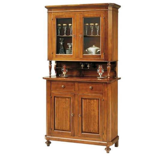 Cristalliera 2 ante napoletana legno massello finitura elite 104 x 43 h.205 - Mobili 2G