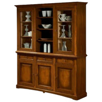 Cristalleria in legno 3 ante tinta noce l.170 p.46 h.215