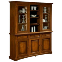 Cristalleria in legno 3 ante tinta noce l.170 p.46 h.215