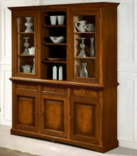 Cristalleria in legno 3 ante tinta noce l.170 p.46 h.215