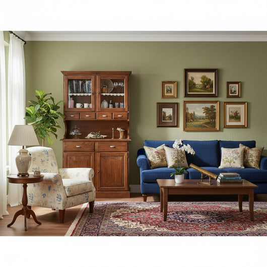 Cristalliera in legno massello 4 porte 6 cassetti  arte povera l.120 p.51 h.211 (850+851) - Mobili 2G