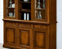 Cristalleria in legno 3 ante tinta noce l.170 p.46 h.215