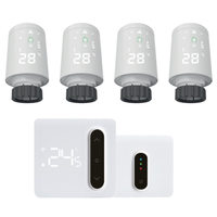 Kit Smart Cronotermostato + 4 Valvola Termostatica Wi-Fi