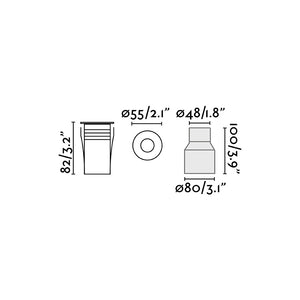 CROSBY, Incasso a LED a Pavimento per Esterni, Faro Barcelona