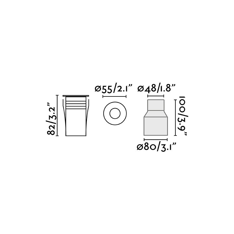 CROSBY, Incasso a LED a Pavimento per Esterni, Faro Barcelona