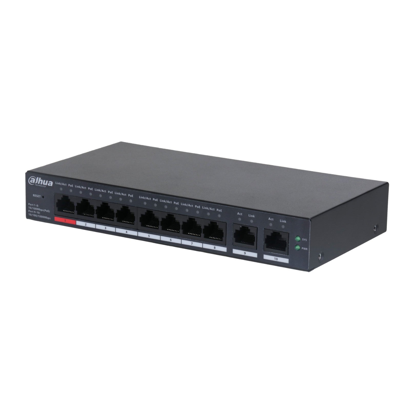 Dahua 8-Porte Cloud Managed Desktop Switch PoE CS4010-8ET-110