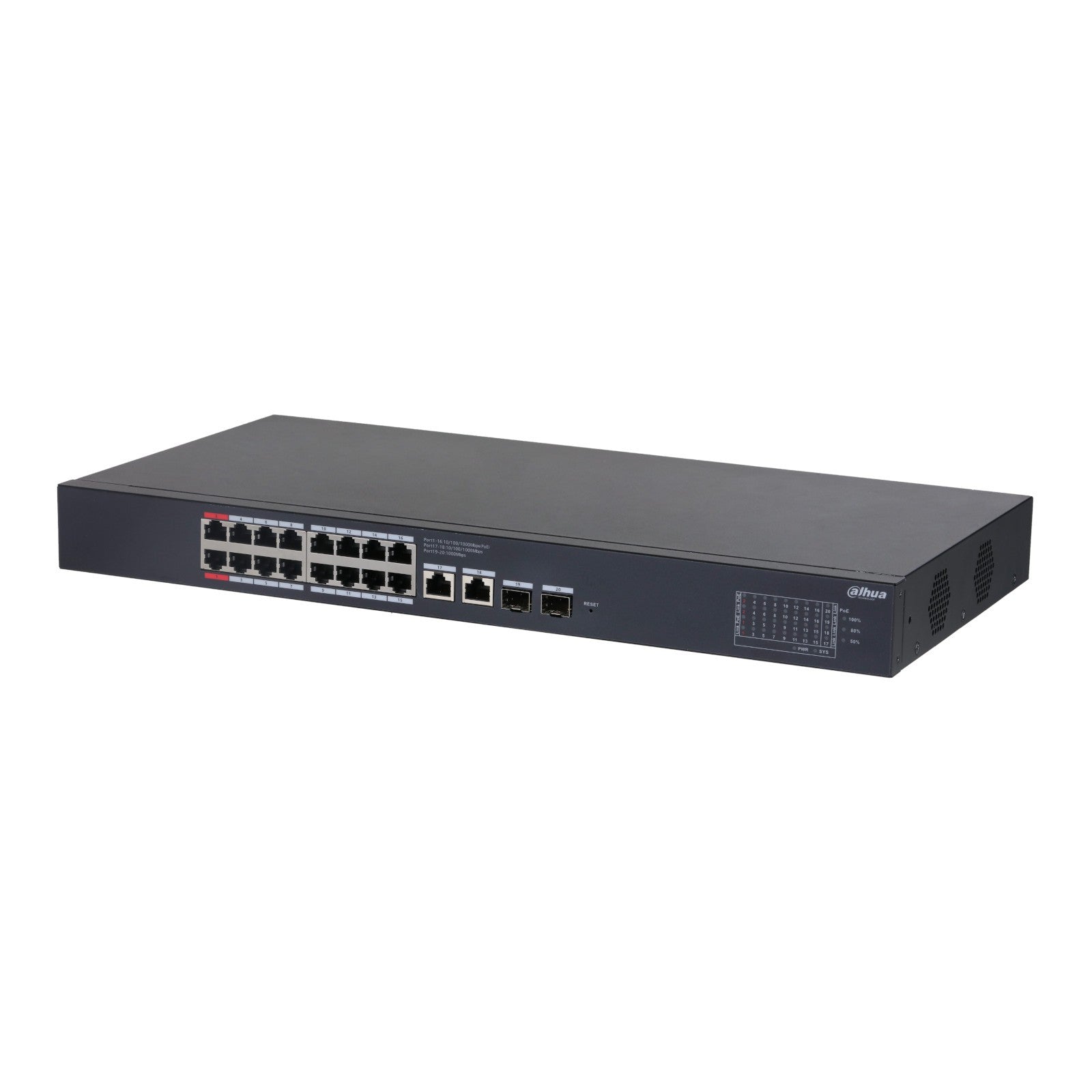 Dahua 20 Porte Cloud Managed Desktop Gigabit Switch 16 PoE CS4220-16GT-135
