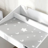 Set Sedia e Tavolino per Bambini 3-6 Anni con Organizzatore e Cassetto Estraibile, in Legno Grigio
